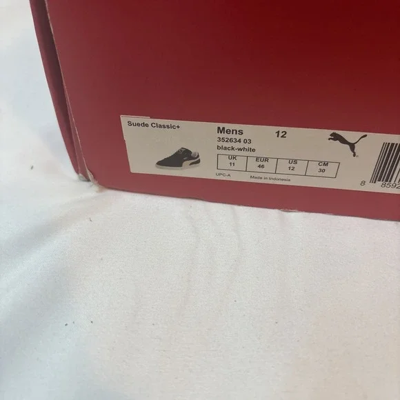 Puma Men's Suede Classic Sneaker, Size 12 M, Black - Picture 14 of 16